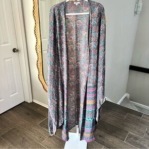 Earthbound / Boho Geometric Kimono Long Sleeve Cardigan